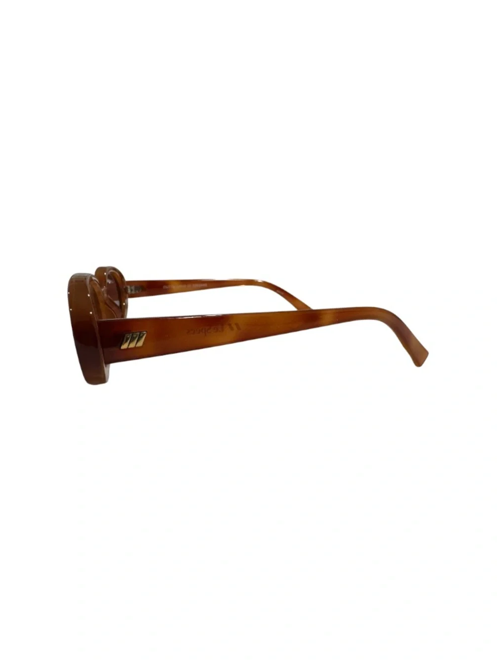 Le Specs Brown Oval Sunglasses